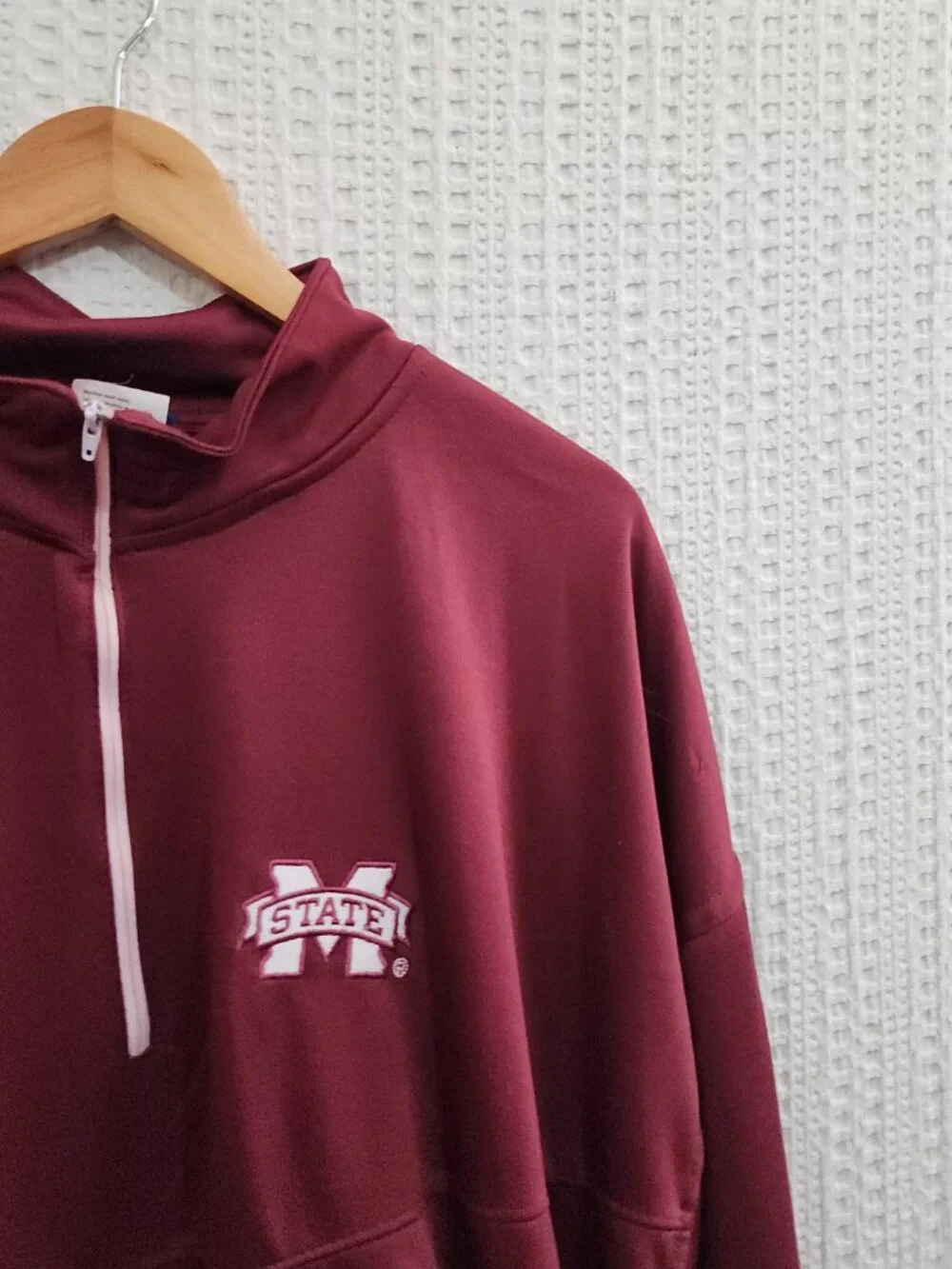 Mississippi State Bulldogs Quarter Zip Pullover 3XL Maroon Athletic Sweater